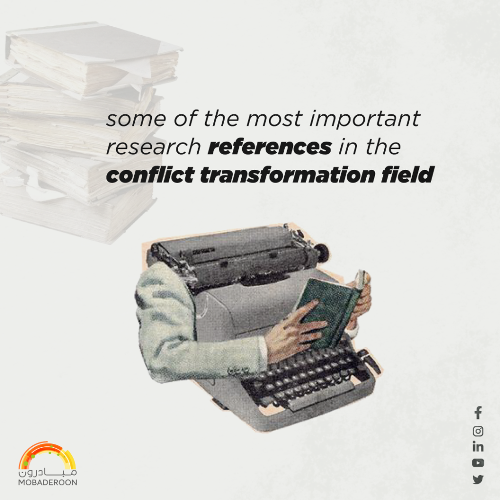 most important research references in the conflict transformation field